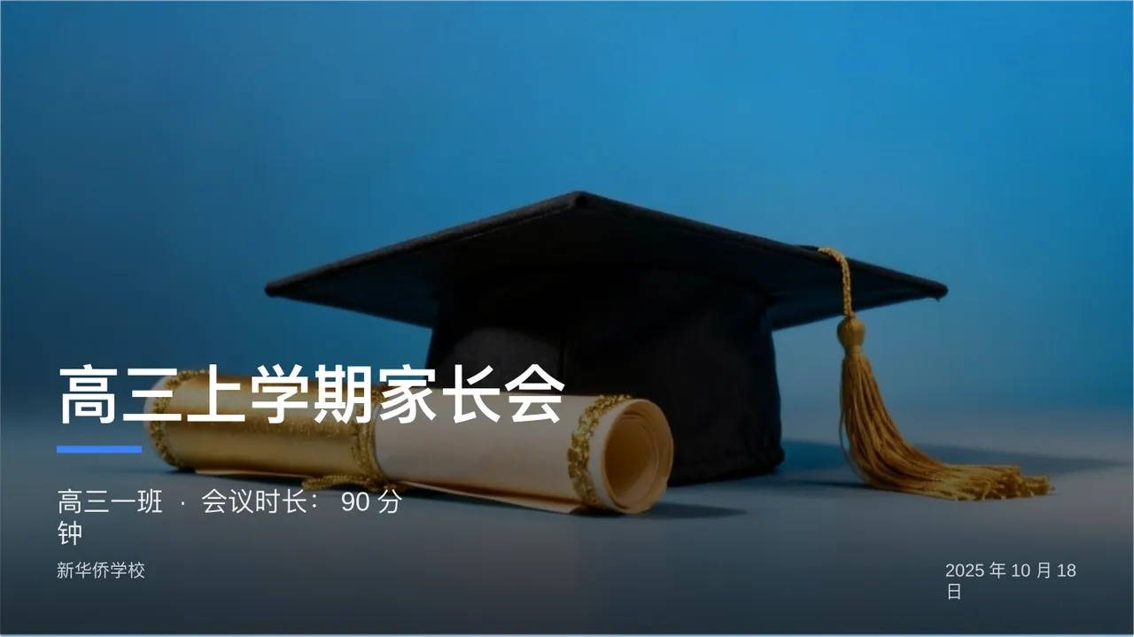 2025-2026学年高三上学期家长会课件